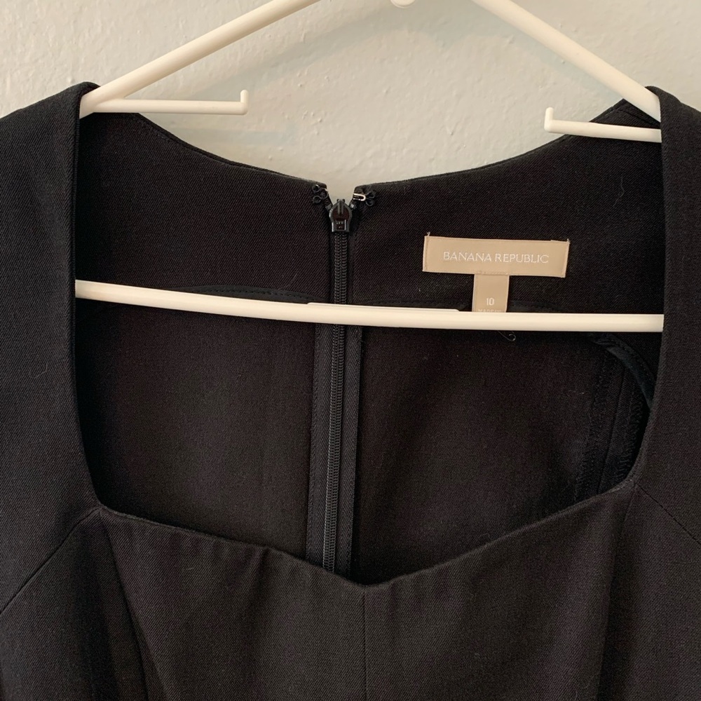 BANANA REPUBLIC Black Structured Dress